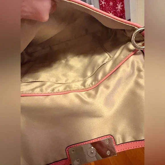 Vintage Coach Kristin Y2K SOFT Leather Flap Snap Small CrossBody Geranium Pink 🌸 - Picture 3 of 8